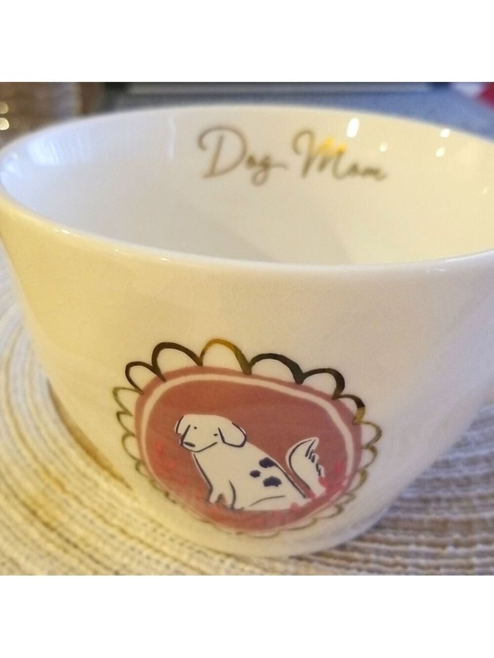 Dog Mom Large Threshold Stoneware mug.Great for your coffee or great gift .